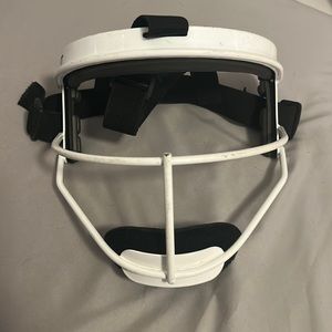 White youth softball fielding mask